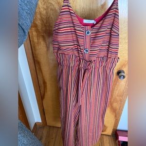 Lush wide leg striped jumpsuit